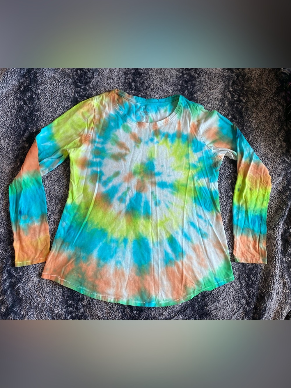 Sonoma Women’s Medium Multicolored Reworked Tie Dye Long Sleeve T-Shirt